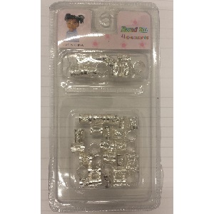 Braid Hair Cuffs (A PackOf 40 pieces) - Silver